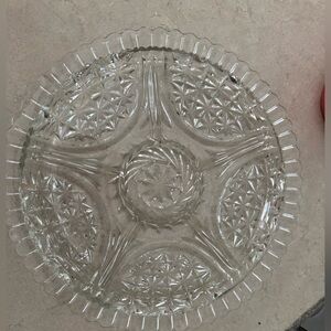 Elegant Clear Glass Serving Platter